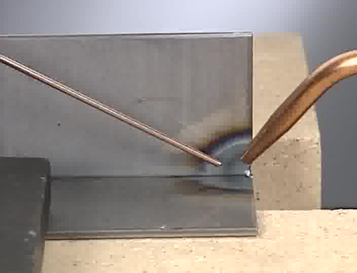 09. Fillet weld, inside corner, horizontal (2F) position