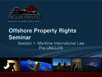 Session 01. Maritime International law pre-UNCLOS