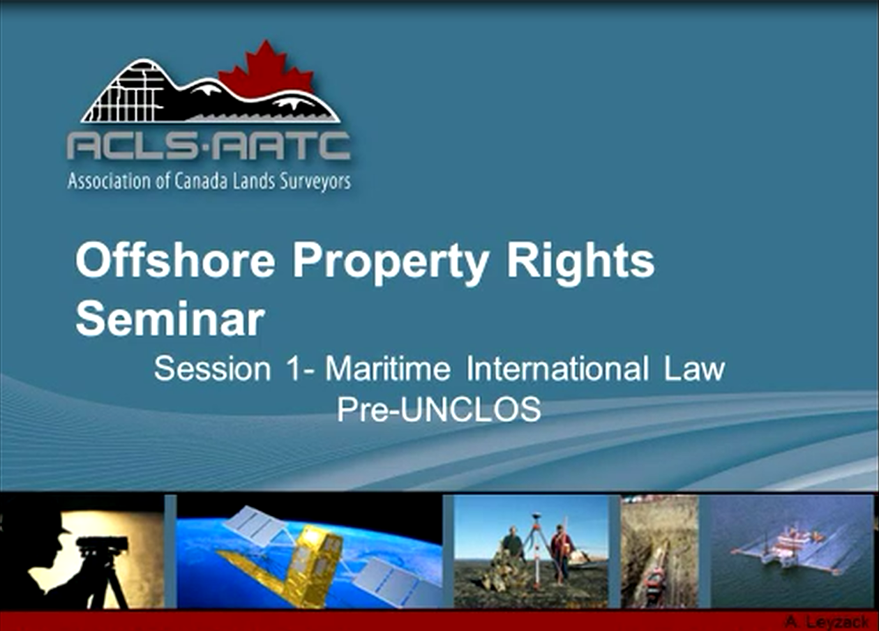 Session 01. Maritime international law pre-UNCLOS