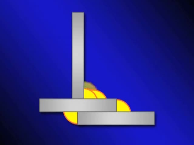 10. Fillet weld, lap & T-joint, horizontal (2F) position: spray transfer