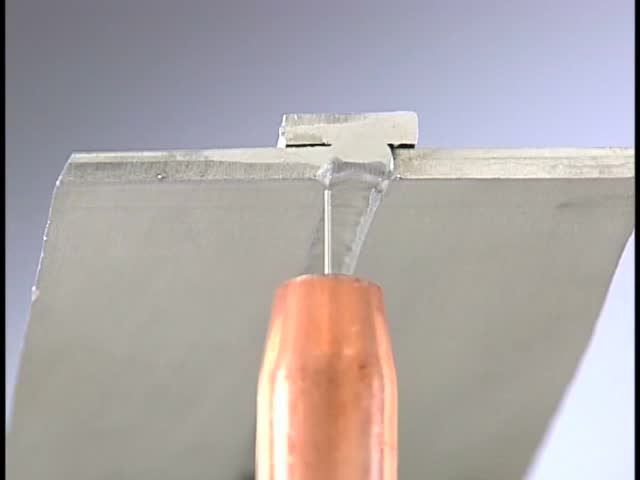 14. Single-V-groove weld, butt joint, vertical (4G) position: spray & pulsed spray