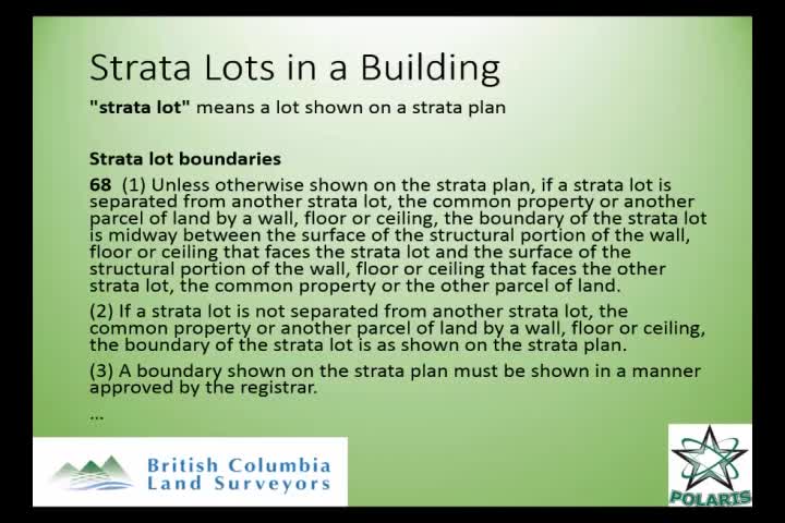 1-3 Strata lots in a building