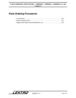 Owner's Manual:  Chapter 9 - Parts Ordering Procedures
