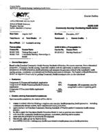 NURS 8100 - Community Nursing: Facilitating Health Action