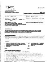 NURS 1019 - Clinical Techniques - Introduction to Assessment