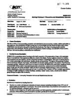 NURS 8132 - Nursing Practicum 7 Preventive and Rehabilitation Services