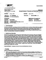 NURS 8132 - Nursing Practicum 7 Preventive and Rehabilitation Services