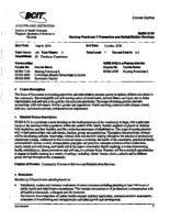 NURS 8132 - Nursing Practicum 7 Preventive and Rehabilitation Services
