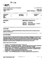 NURS 1020 - Clinical Techniques 1 - Laboratory