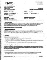 NURS 8330 - Nursing Practicum 8: Leadership