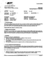 NURS 8330 - Nursing Practicum 8: Leadership