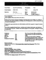 MKTG 1120 - Special Event Marketing