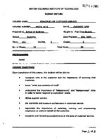 MKTG 1212 - Principles of Customer Service