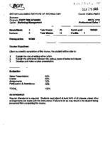 MKTG 1219 - Professional Sales 1