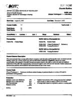 NURS 1020 - Clinical Techniques 1 - Laboratory