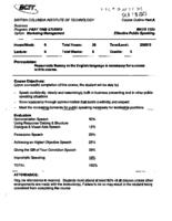 MKTG 1323 - Effective Public Speaking