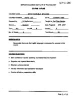 MKTG 1323 - Effective Public Speaking
