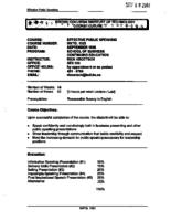 MKTG 1323 - Effective Public Speaking