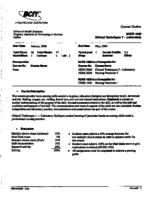 NURS 1020 - Clinical Techniques 1 - Laboratory