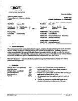 NURS 1020 - Clinical Techniques 1 - Laboratory