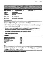 MKTG 4340 - Market Planning Fundamentals