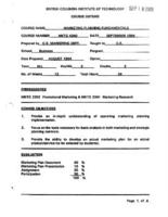 MKTG 4340 - Marketing Planning Fundamentals