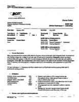 NURS 1020 - Clinical Techniques 1 - Laboratory