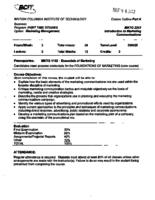 MKTG 2202 - Introduction to Marketing Communications