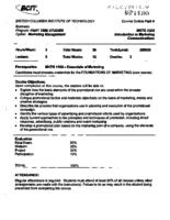 MKTG 2202 - Introduction to Marketing Communications