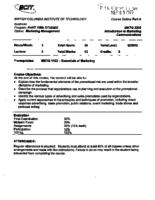 MKTG 2202 - Introduction to Marketing Communications