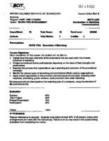 MKTG 2202 - Introduction to Marketing Communications