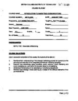 MKTG 2202 - Introduction to Marketing Communications