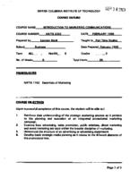 MKTG 2202 - Introduction to Marketing Communications