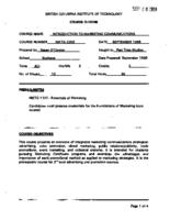 MKTG 2202 - Introduction to Marketing Communications