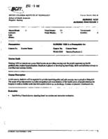 NURS 1030 - Nursing Practicum 1