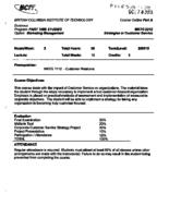 MKTG 2212 - Strategies in Customer Service