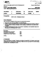 MKTG 2220 - Skills for Sales Management