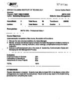 MKTG 2220 - Skills for Sales Management