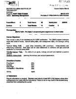 MKTG 2319 - Pro Sales 2 / CPSA Skills for Sales Success