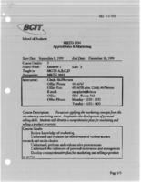 MKTG 2334 - Applied Sales and Marketing