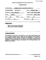 MKTG 2341 - Introduction to Marketing Research