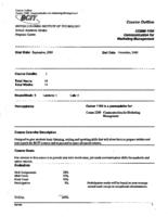 COMM 1100 - Communication for Marketing Management