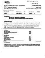 MKTG 2341 - Introduction to Marketing Research