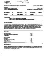 MKTG 2341 - Introduction to Marketing Research