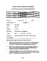 MKTG 3306 - Principles of Small Business Management