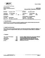 MKTG 3334 - Advanced Sales & Negotiation Techniques