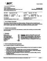 MKTG 3320 - Direct Response Marketing