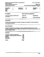 MKTG 3334 - Advanced Sales and Negotiating Techniques