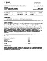 MKTG 3322 - Promotional Strategies