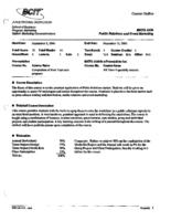 MKTG 3339 - Public Relations and Event Marketing